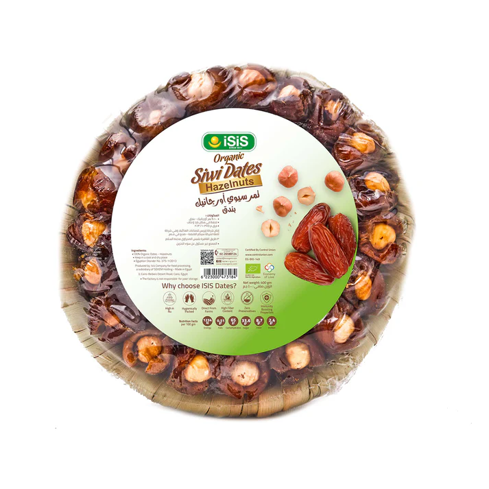 Datle s lískovými oříšky v košíku hande made 400g | ISIS